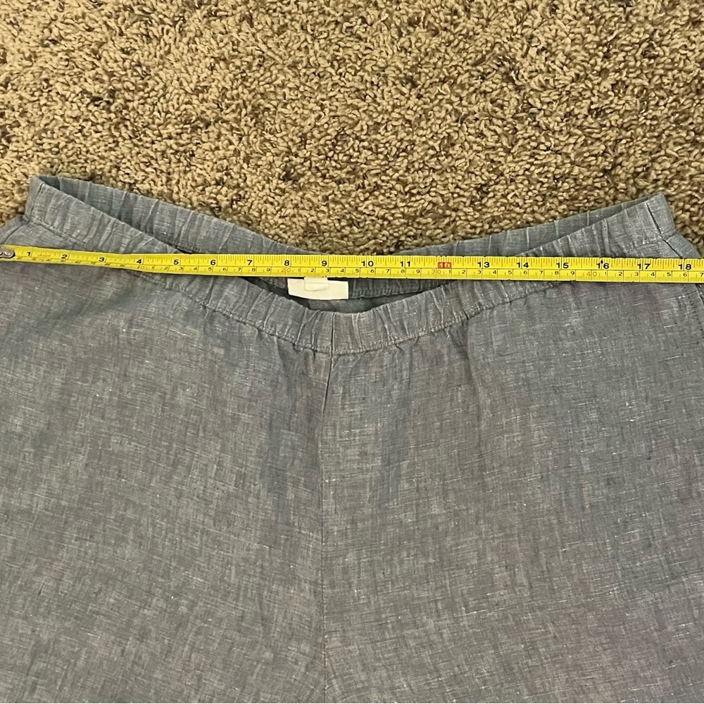 J. Jill Light Blue Wide Leg Linen Pants - Picture 2 of 6
